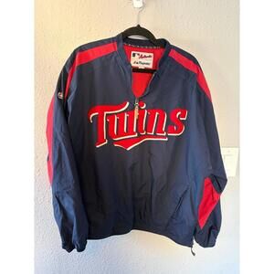 Men's Twins Jacket size XL. Majestic brand. Two spots as shown that may wash out